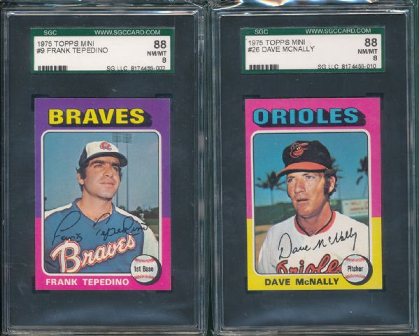 1975 Topps Mini 53 Card Lot SGC 88