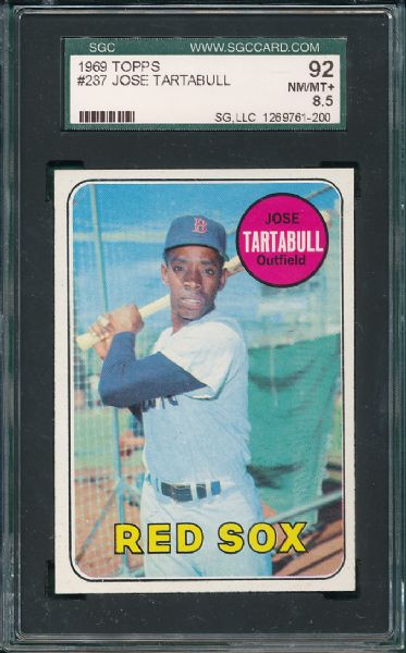 1969 Topps 2 Card Lot High Grade SGC 88 & 92