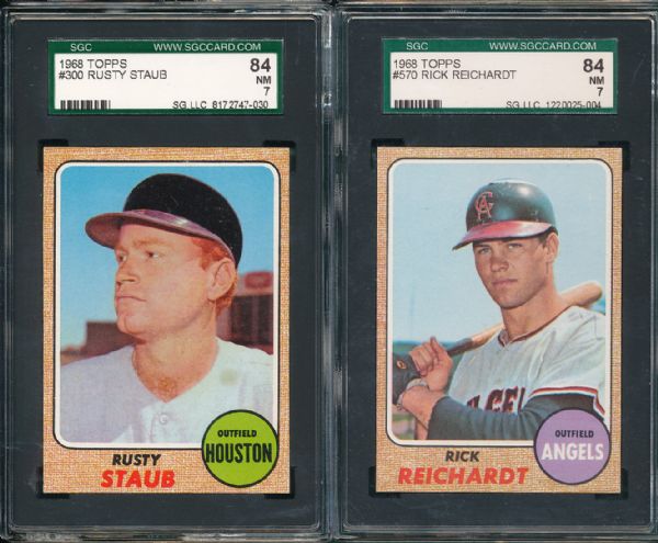 1968 Topps 5 Card Lot W/ Joe Torre & Hi # SGC 84 