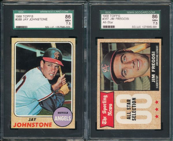 1968 Topps 3 Card Lot SGC 86