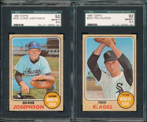 1968 Topps 4 Card Lot SGC 92