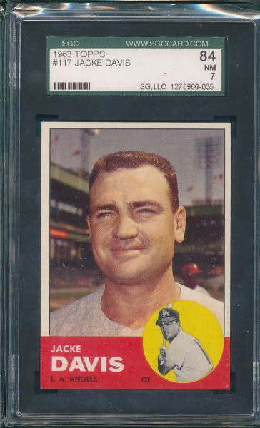 1963 Topps 3 Card Lot #2 SGC 84