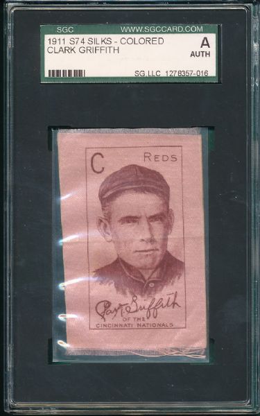 1911 S74 Silks Griffith & Murray 2 Card Lot SGC