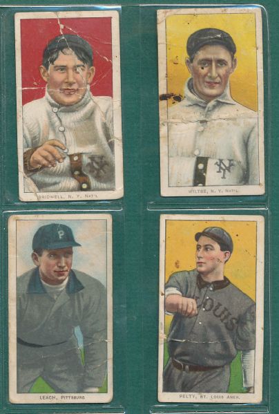 1909-1911 T206 9 Card Lot Polar Bear Tobacco 