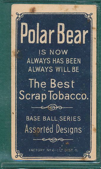 1909-1911 T206 9 Card Lot Polar Bear Tobacco 