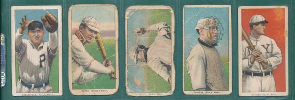 1909-1911 T206 15 Card Lot W/Joe Kelley Sweet Caporal Cigarettes