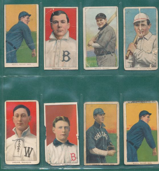 1909-1911 T206 15 Card Lot W/Joe Kelley Sweet Caporal Cigarettes