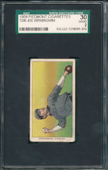 1909-1911 T206 Birmingham Piedmont Cigarettes SGC 30