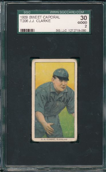 1909-1911 T206 Clarke, J. J.  Sweet Caporal Cigarettes SGC 30 