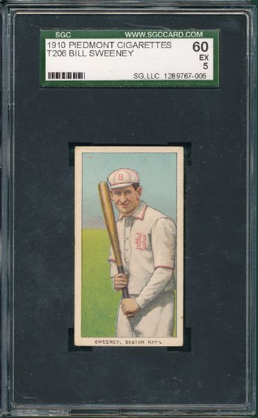 1909-1911 T206 Sweeney Piedmont Cigarettes SGC 60