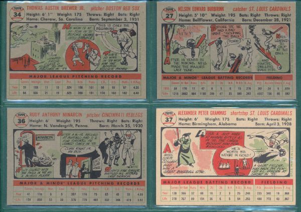 1956 Topps 20 Card Lot W/Giles NRMT