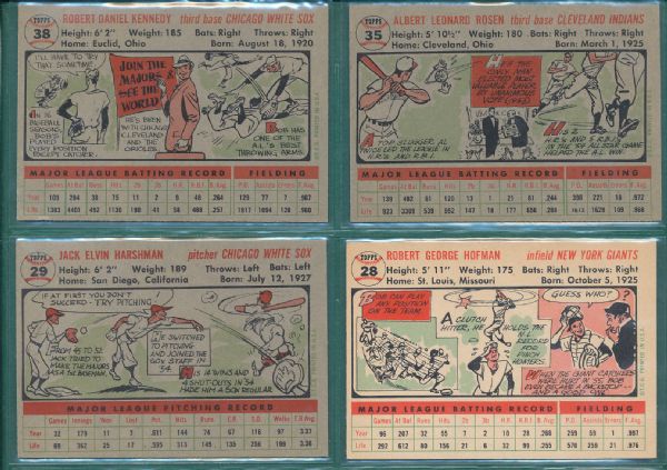 1956 Topps 20 Card Lot W/Rosen NRMT