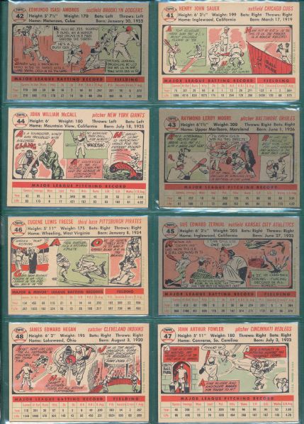 1956 Topps 20 Card Lot W/Rosen NRMT