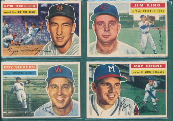 1956 Topps 20 Card Lot W/Terwilliger NRMT