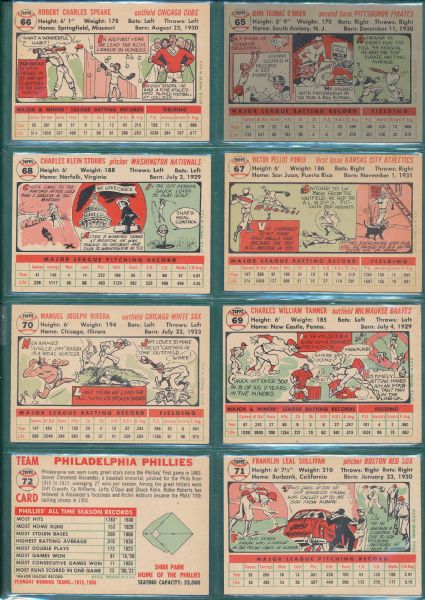 1956 Topps 20 Card Lot W/Terwilliger NRMT