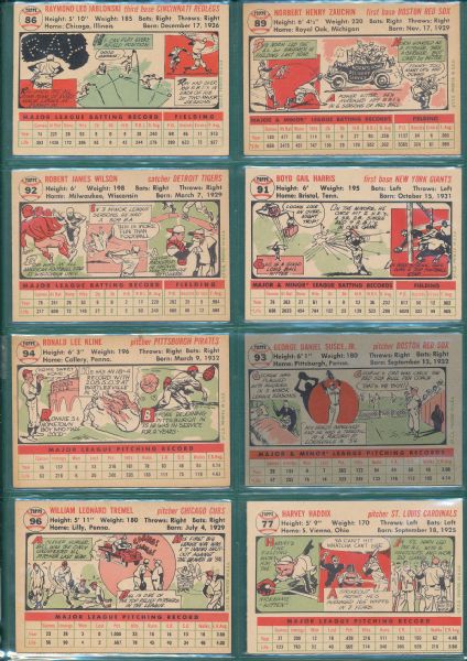 1956 Topps 20 Card Lot W/Braves Team NRMT