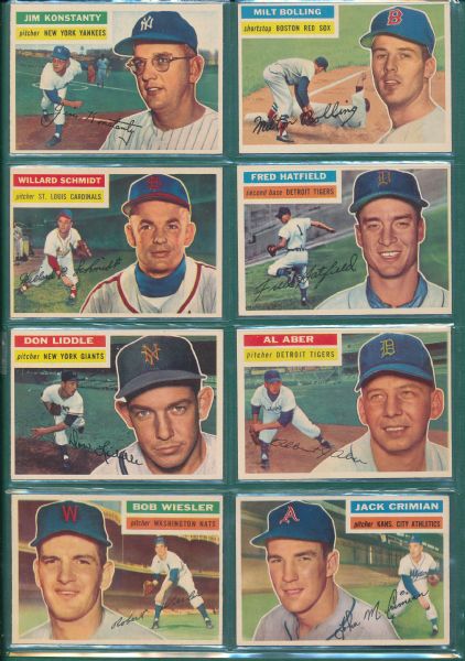 1956 Topps 20 Card Lot W/McDermott NRMT