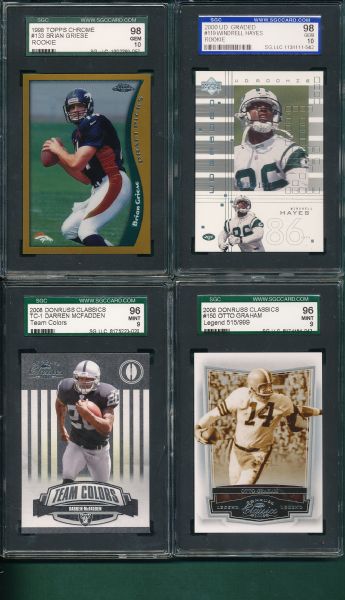 8 Card Lot of High Grade Football W/Sanchez Rookie SGC 98 & a SGC 100