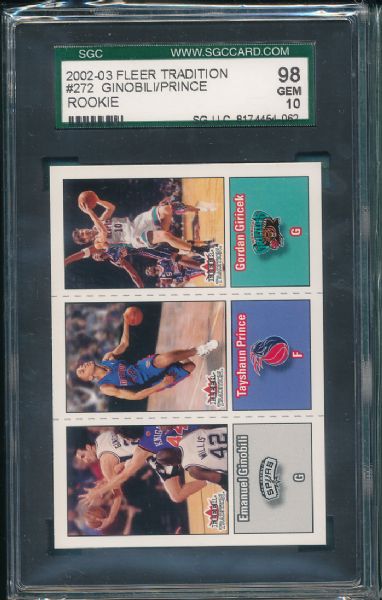 9 Basketball Card High Grade SGC Lot W/ Rookies