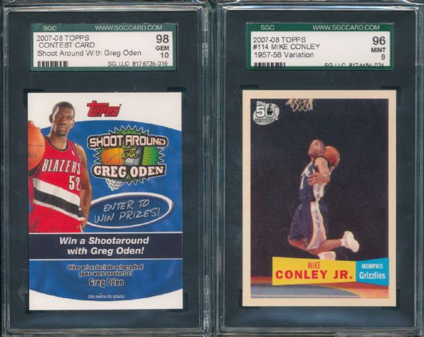 9 Basketball Card High Grade SGC Lot W/ Rookies