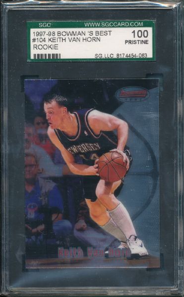 1997-98 Keith Van Horn Rookie 2 Card Lot SGC 100 & 98