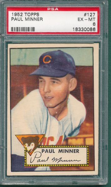 1952 Topps #127 Paul Miner PSA 6