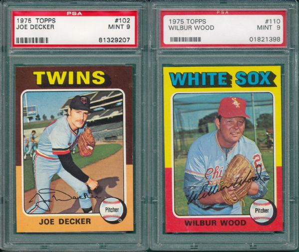 1975 Topps 3 Card Lot PSA 9 MINT