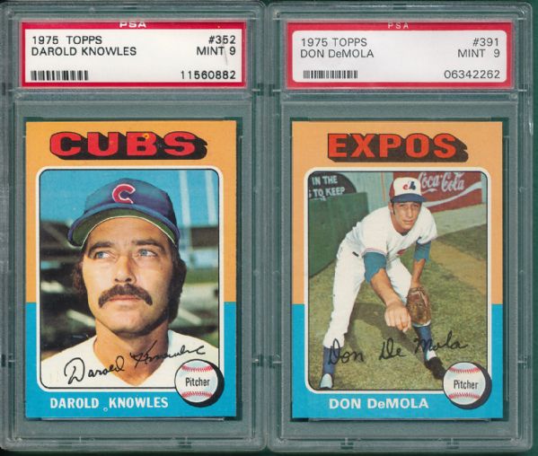 1975 Topps 4 Card Lot PSA 9 MINT