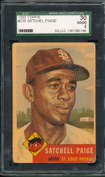 1953 Topps #220 Satchell Paige SGC 30