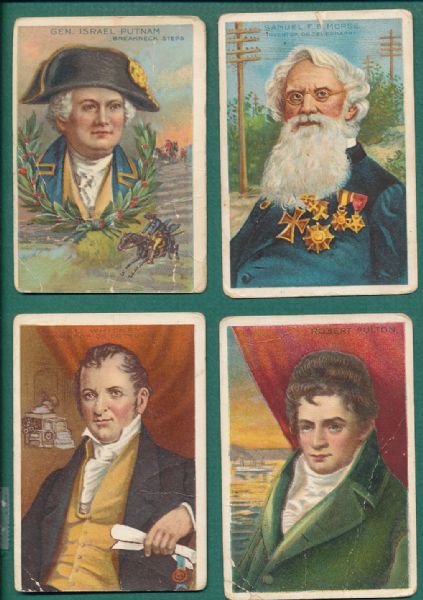 1911 T68 Miner's Extra 5 Card Lot W/Paul Revere, Heros of History