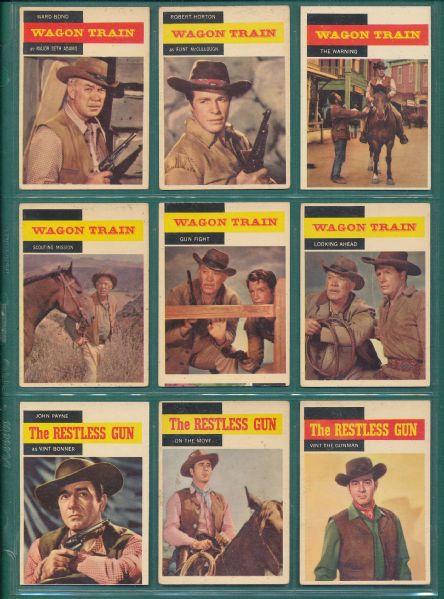 1958 Topps TV Westerns, GunSmoke, Complete 71 Card Set