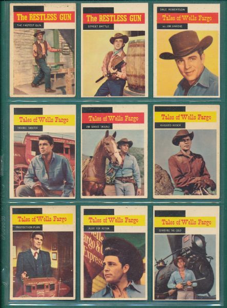 1958 Topps TV Westerns, GunSmoke, Complete 71 Card Set