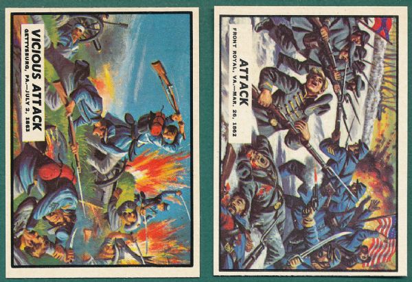 1962 Topps Civil War 19 Card Lot *Sharp Corners*