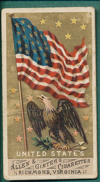 1888 Allen & Ginter N9 Flags of All Nations 16 Card Lot