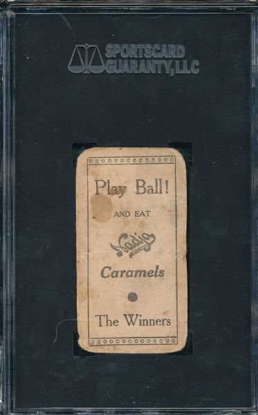 1909 E92 Nadja Caramels Johnny Siegle, Horizontal SGC 10