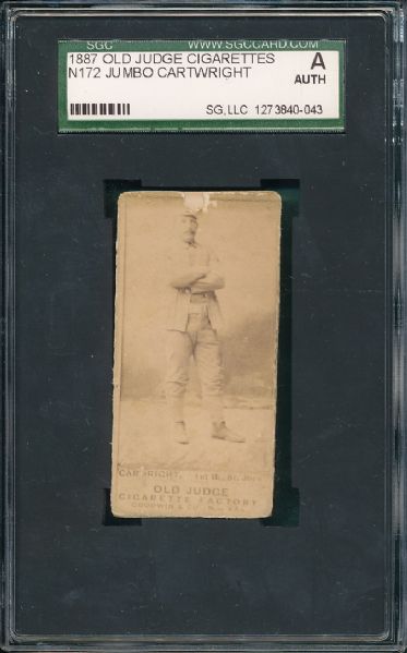 1887 N172 Jumbo Cartwright (70-1) SGC AUTH *Tough Team*