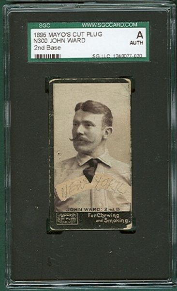 1895 N300 John Ward Mayo's Cut Plug SGC A *2nd Base Version*