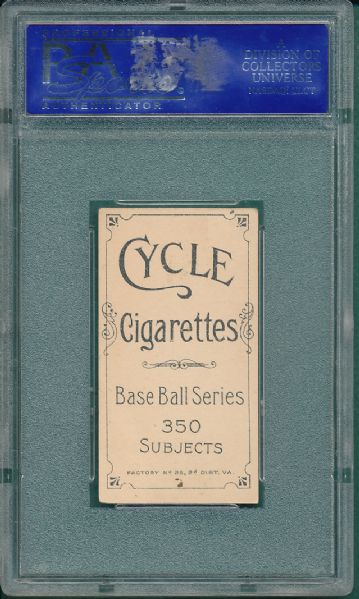 1909-1911 T206 Strang Cycle Cigarettes PSA 3