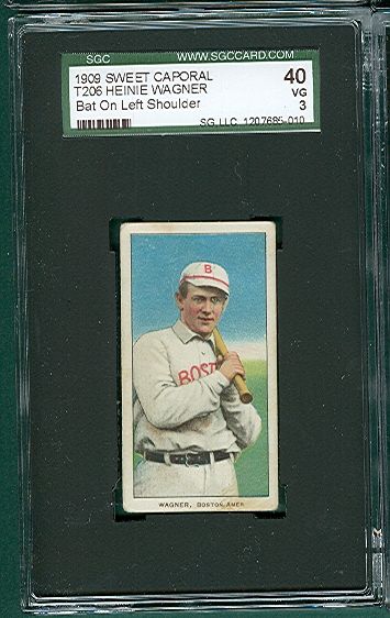 1909-1911 T206 Wagner, Bat on Left, Sweet Caporal Cigarettes Factory 649 SGC 40