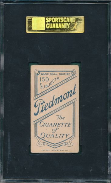 1909-1911 T206 Weimer Piedmont Cigarettes SGC 40