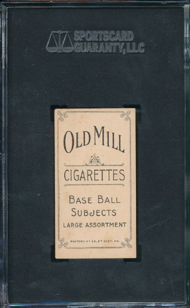 1909-1911 T206 Willetts Old Mill Cigarettes SGC 40 *Great Presentaion*