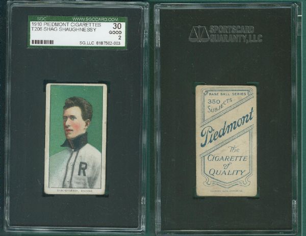 1909-1911 T206 Shaughnessy Piedmont Cigarettes SGC 30