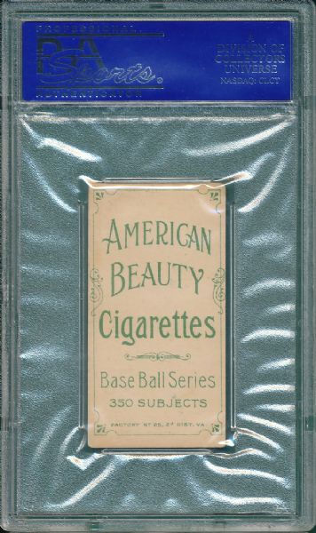 1909-1911 T206 Campbell American Beauty Cigarettes PSA 4 *Highest Graded, Low Pop*