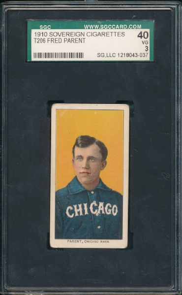 1909-1911 T206 Parent Sovereign Cigarettes SGC 40