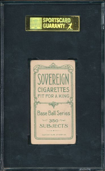 1909-1911 T206 Parent Sovereign Cigarettes SGC 40