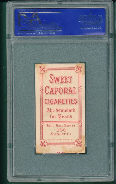 1909-1911 T206 Overall, Portrait Sweet Caporal Cigarettes PSA 2 *Big Factory Number On Bottom*