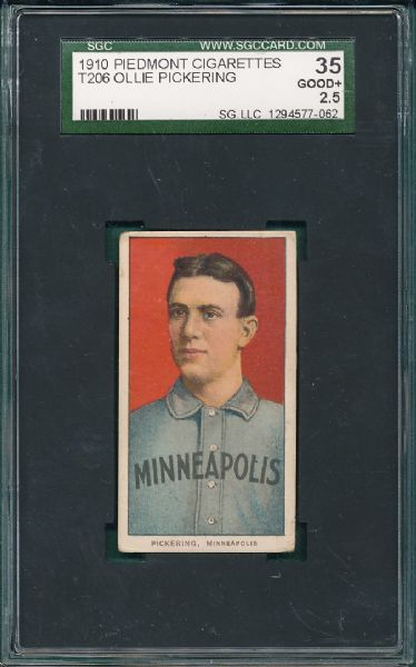 1909-1911 T206 Pickering Piedmont Cigarettes SGC 35