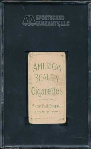 1909-1911 T206 Slagle American Beauty Cigarettes SGC 40