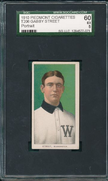 1909-1911 T206 Street, Portrait Piedmont Cigarettes SGC 60