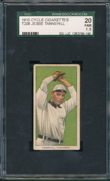 1909-1911 T206 Tannenhill, Jesse Cycle Cigarettes SGC 20 *Low Pop*